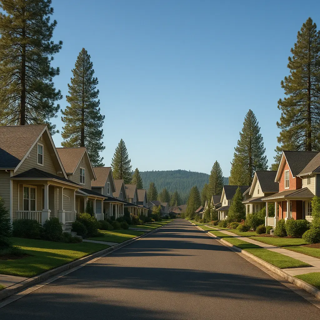 Sell my house fast in Spokane County WA - residential neighborhood with family homes